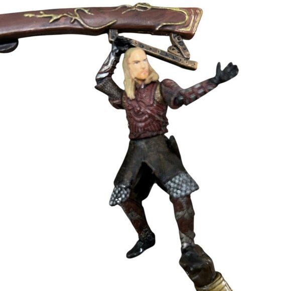 Lord of The Rings Action Figures Lot Of 15 Weapons  LOTR Marvel 2002 Horses - Picture 14 of 16